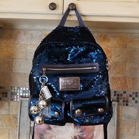 coach sequin backpack